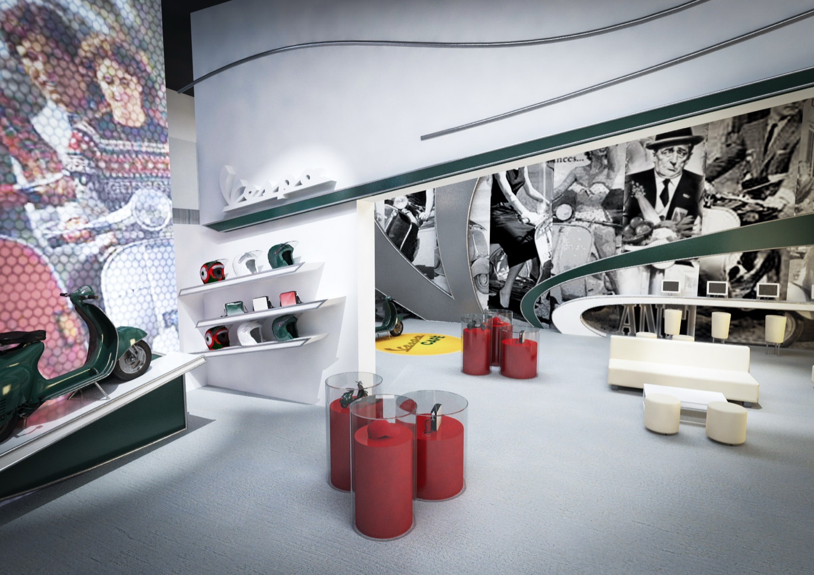 Progetto punto vendita Vespa Cafe