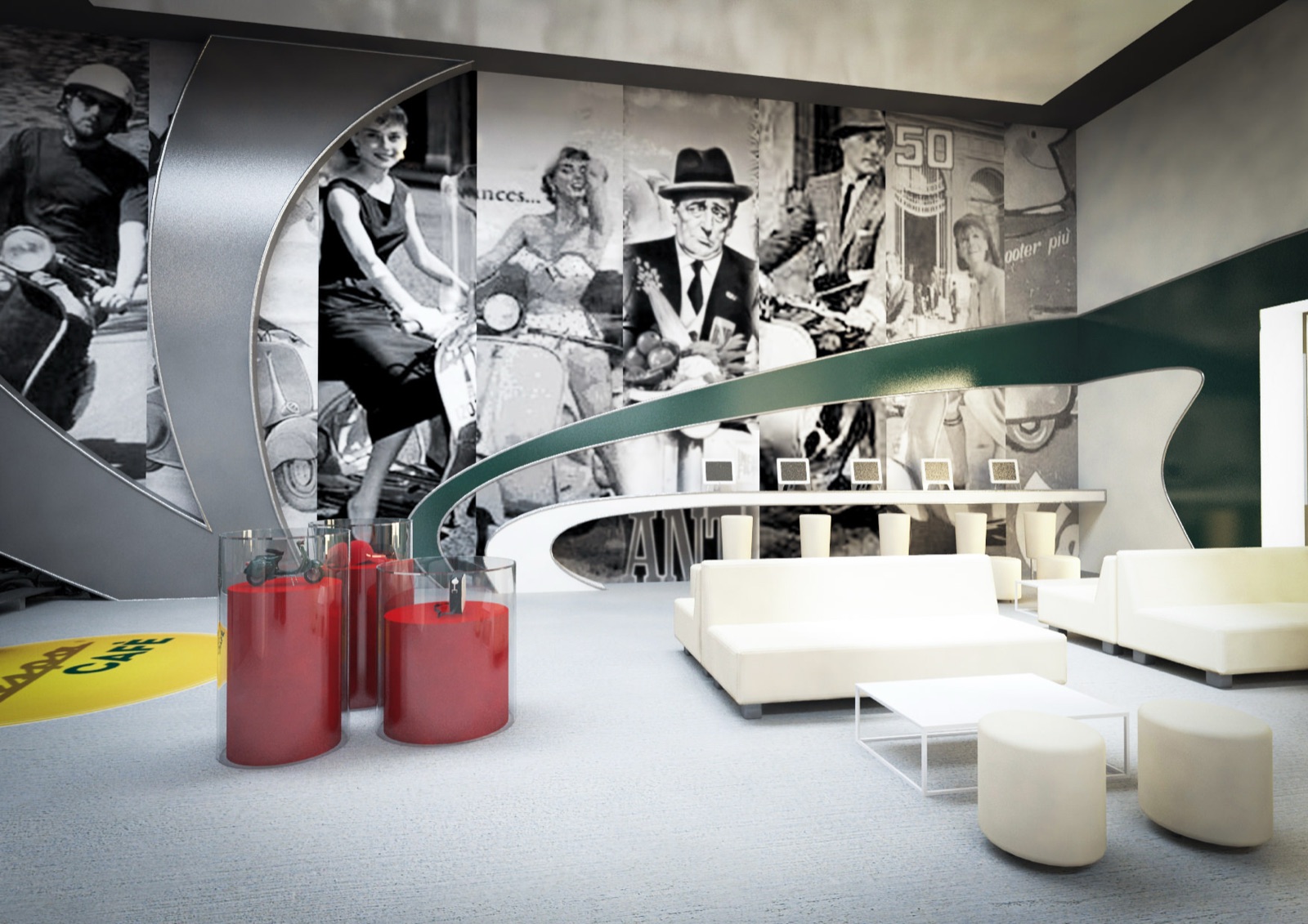 Progetto punto vendita Vespa Cafe